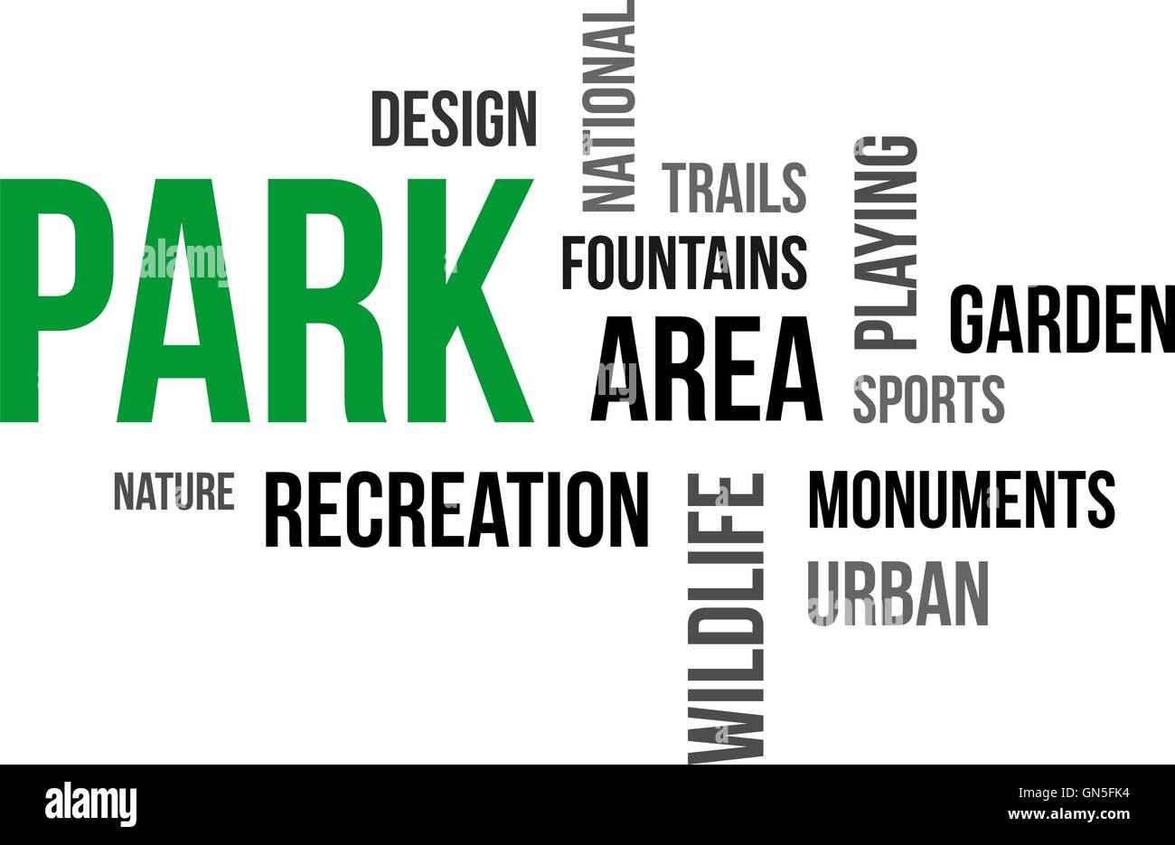 word cloud park Stock Vector Image & Art Alamy