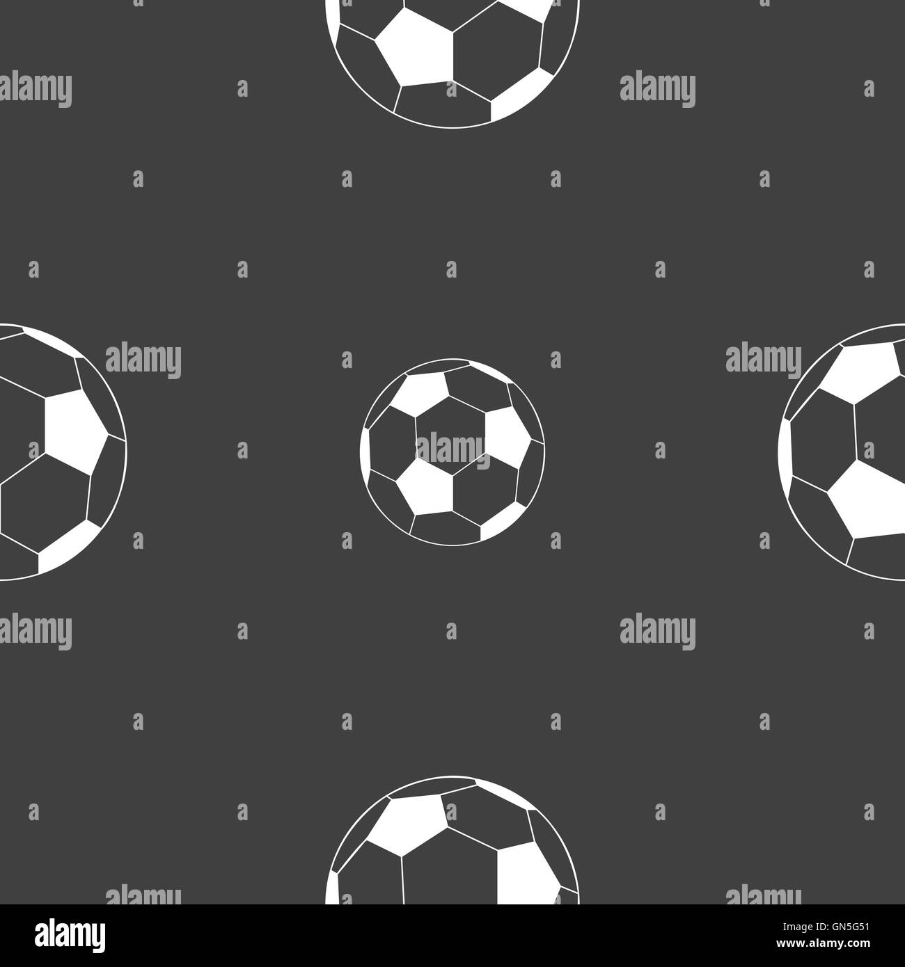 football icon sign. Seamless pattern on a gray background. Vector Stock ...