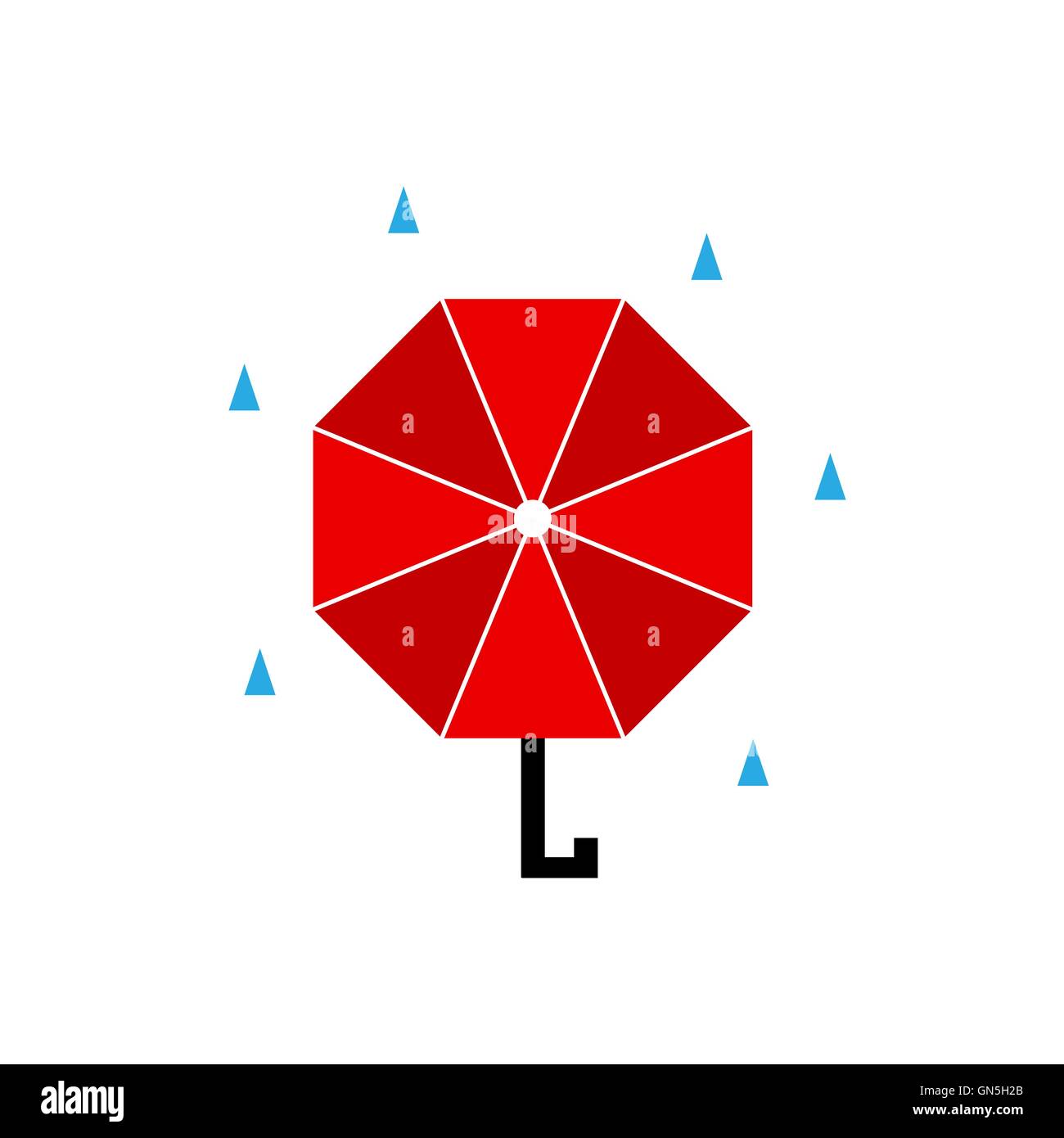 red umbrella. flat. vector Stock Vector Image & Art Alamy