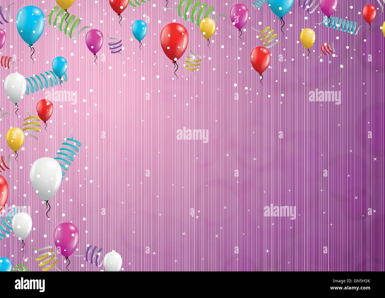 background with balloons and confetti Stock Vector Image & Art - Alamy