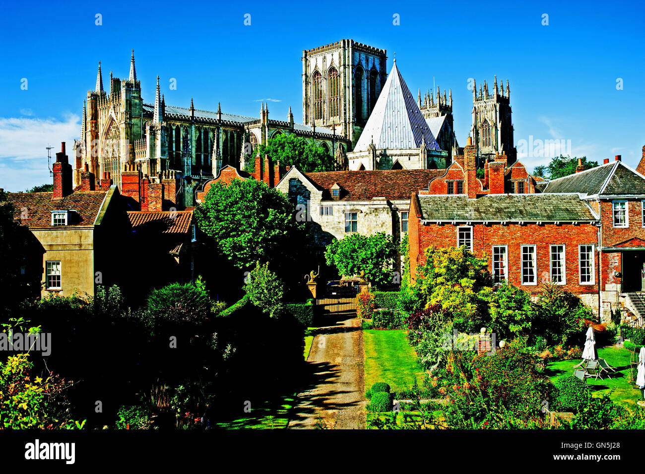 York MInster from City Walls, York Stock Photo