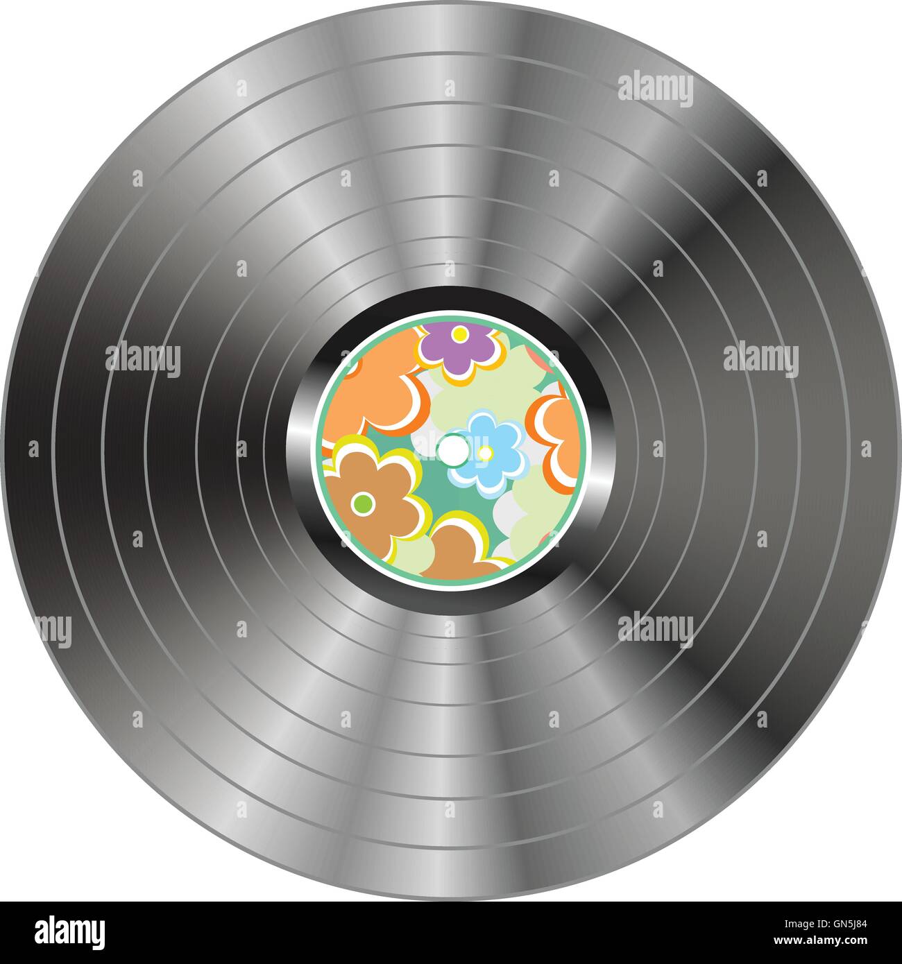 vinyl record isolated on white background vector illustration Stock ...