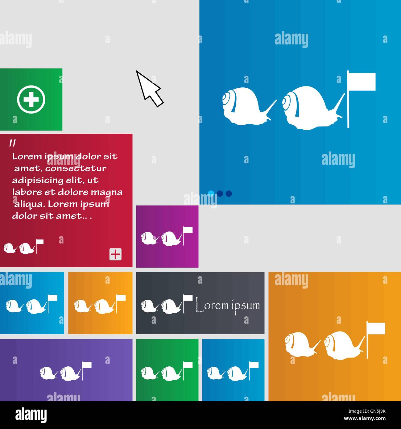Fast snail icon sign. buttons. Modern interface website buttons with ...