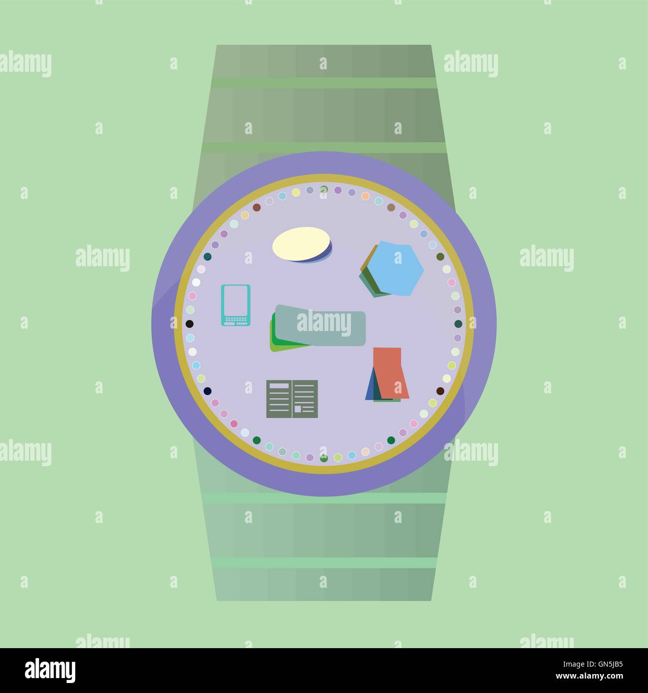 Vector Smart Watch Icons Stock Vector Image & Art Alamy