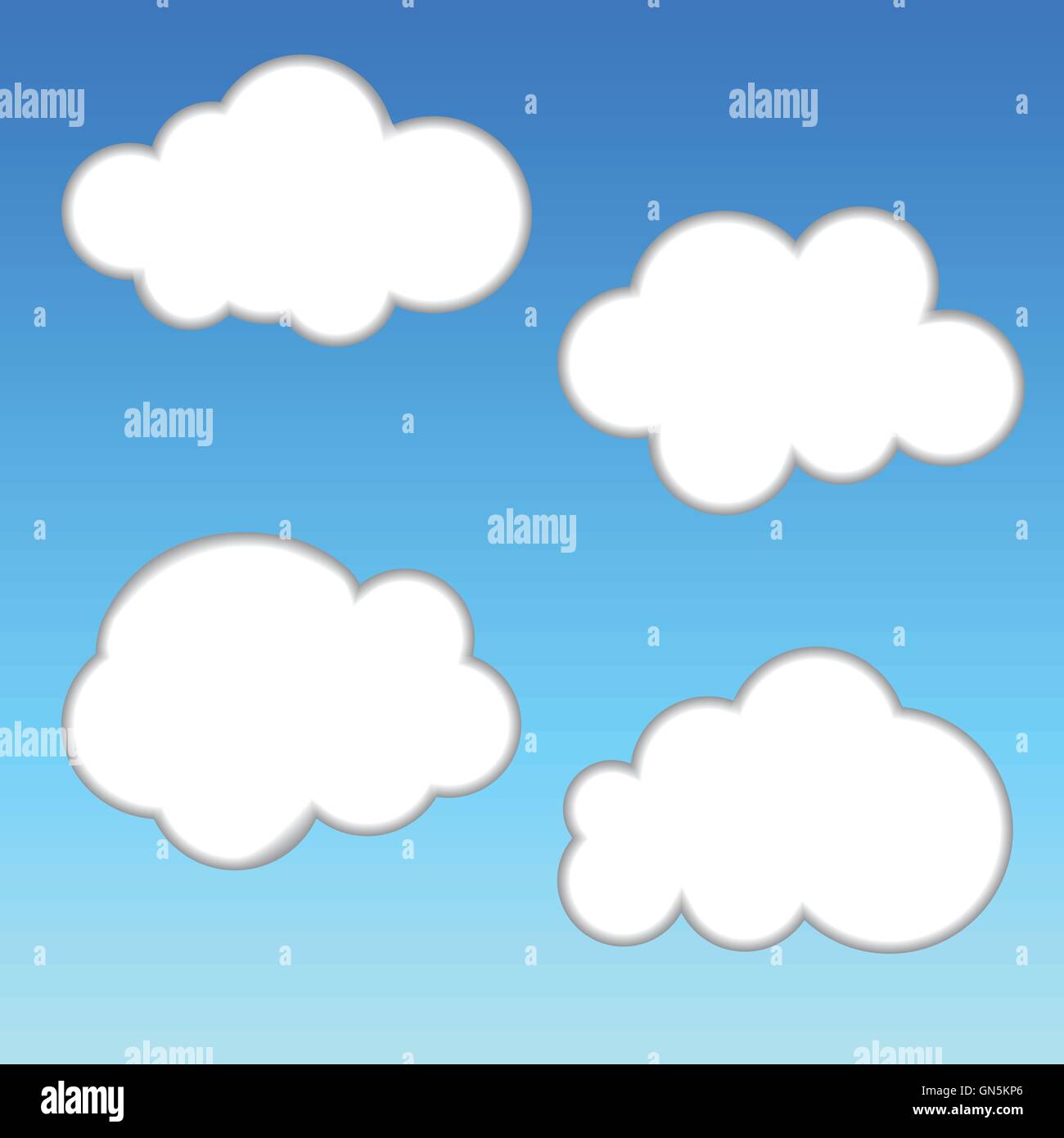 White Cloud Blue Sky Illustration Hi-Res Stock Photography And Images -  Alamy