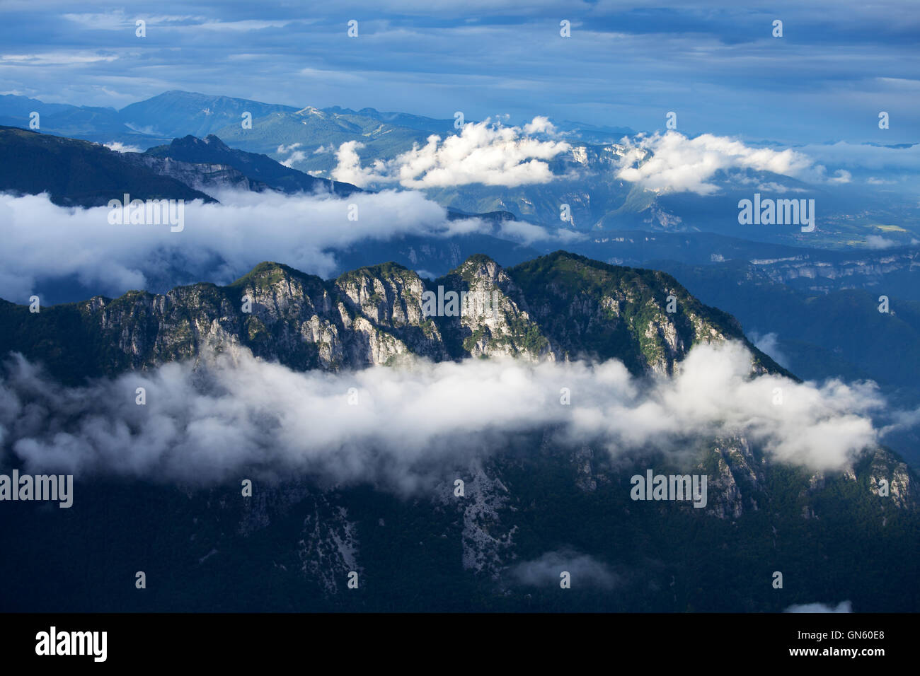 clouds in the italian alps Stock Photo - Alamy