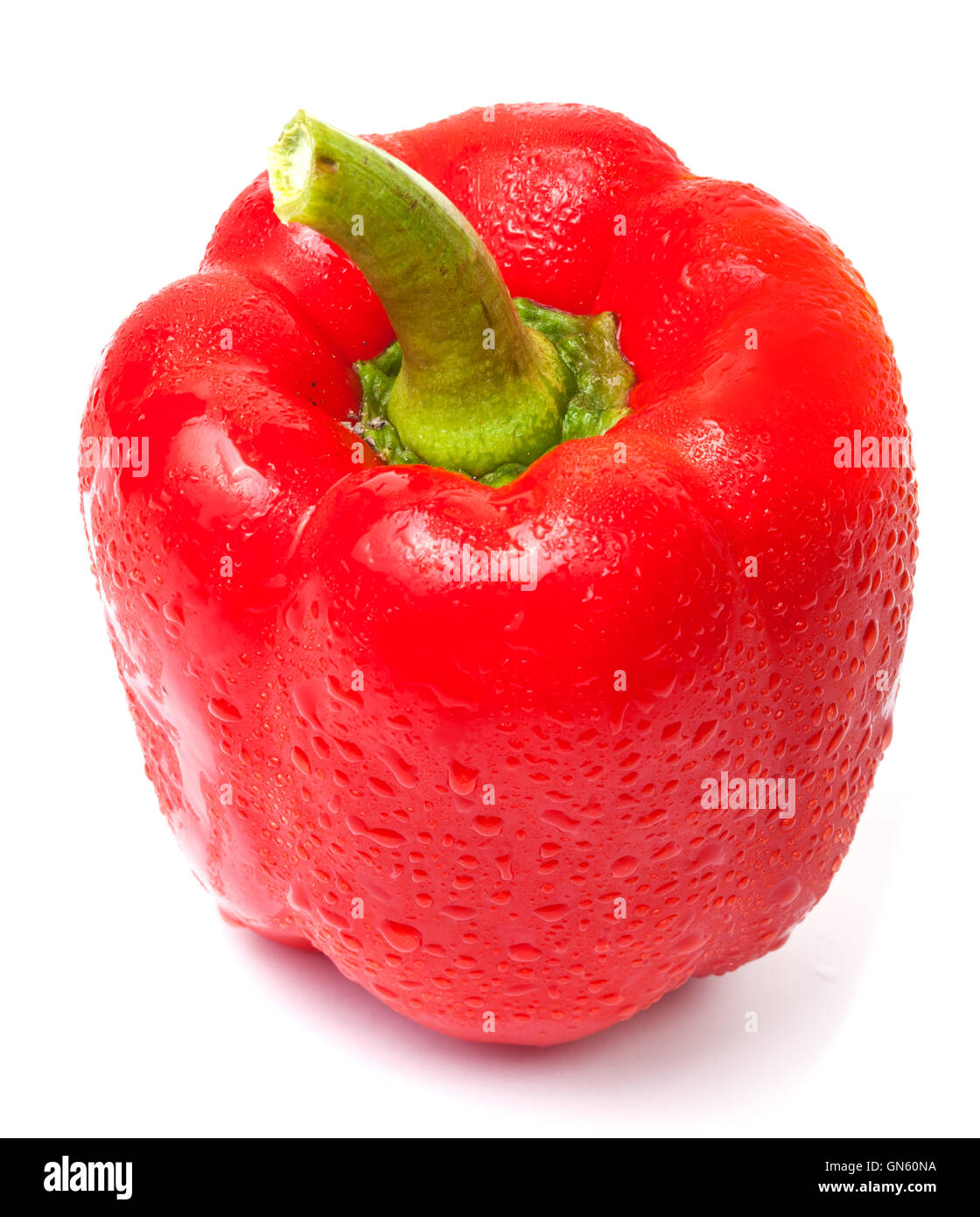 Fresh red pepper on white background Stock Photo - Alamy
