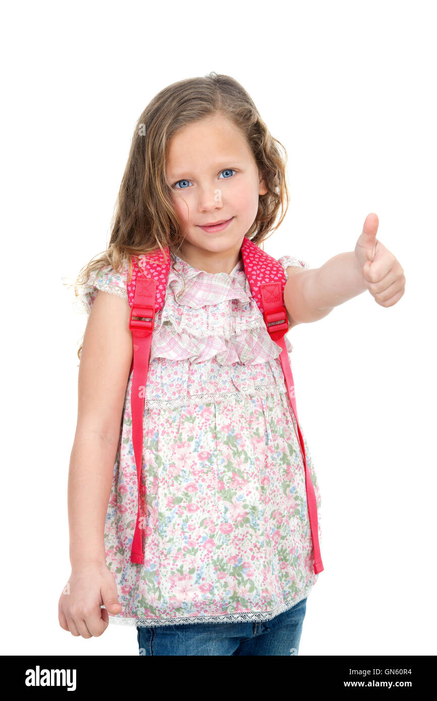 Young student showing thumbs up Stock Photo - Alamy