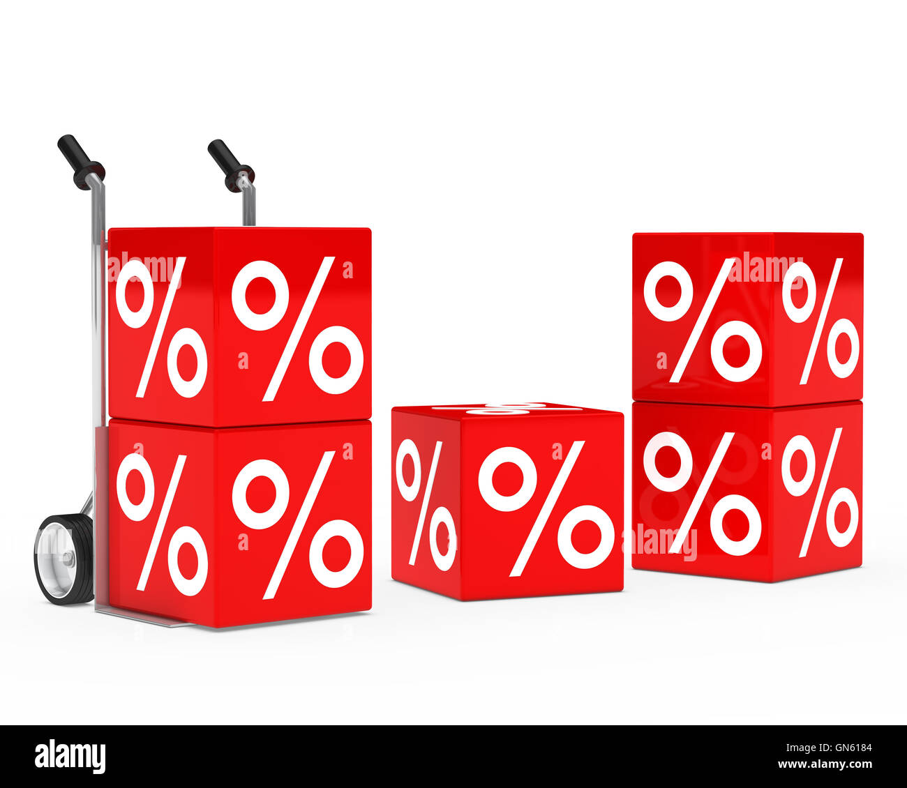 hand truck sale cube Stock Photo Alamy