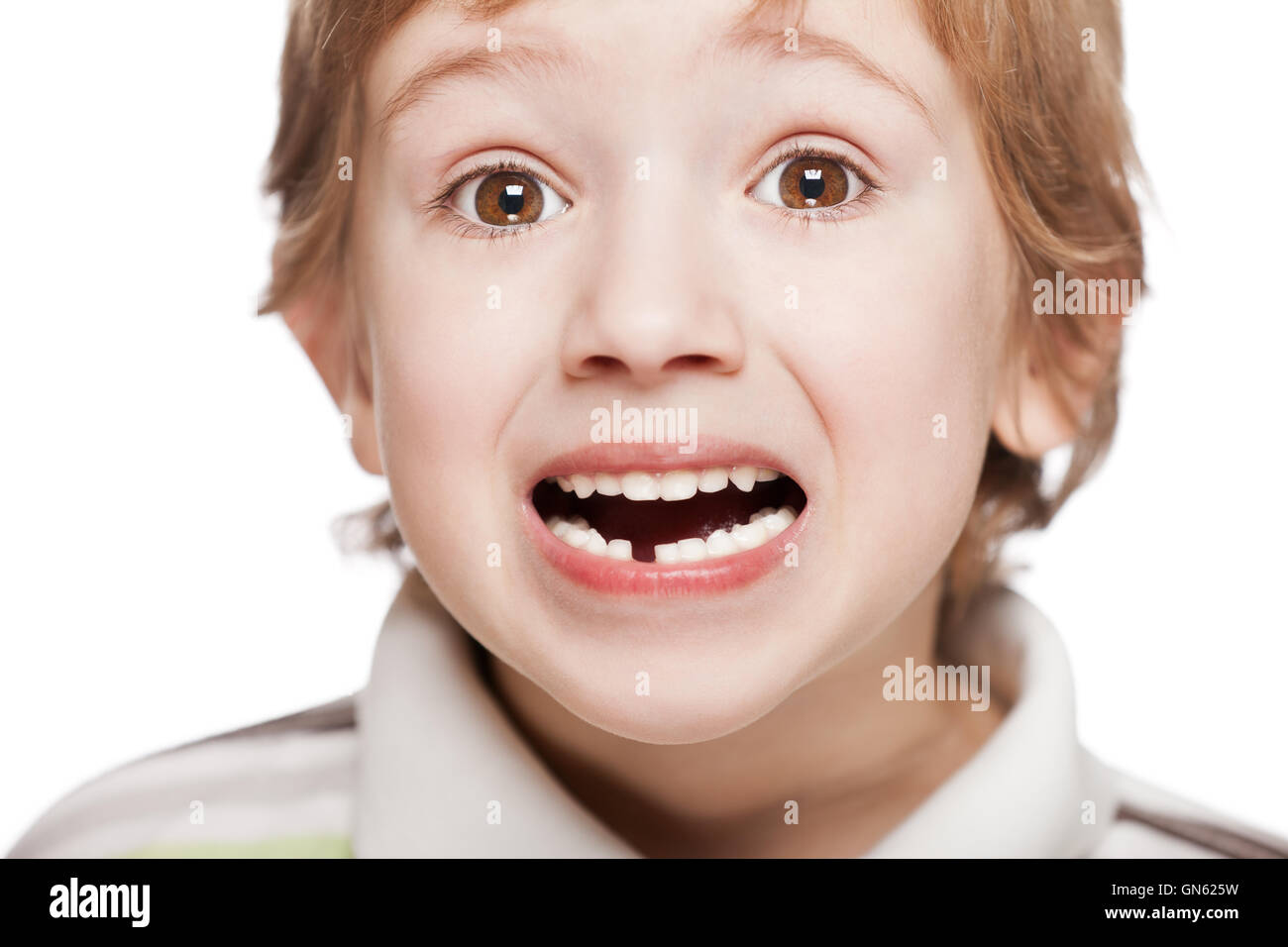 First baby milk or temporary tooth fall out Stock Photo - Alamy