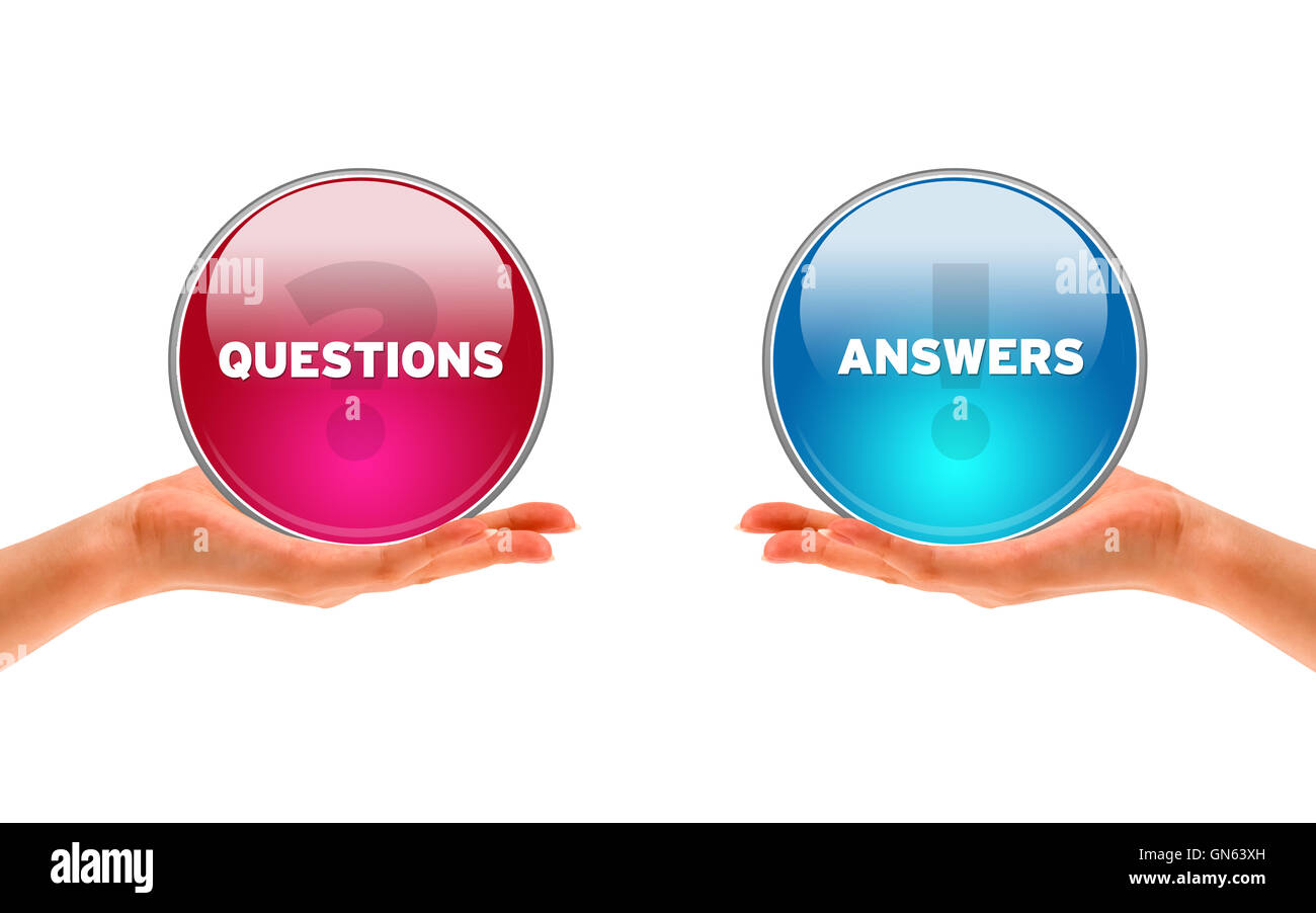Questions and Answers Stock Photo