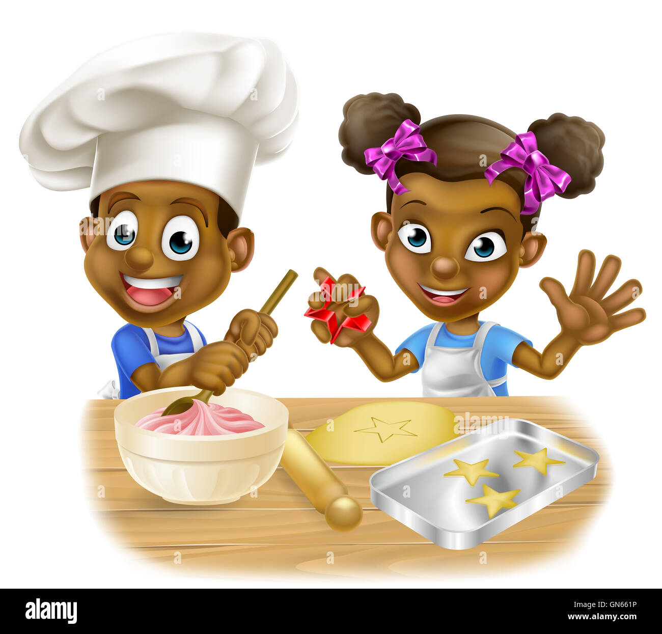 Baking Cookies In Oven Clipart Black