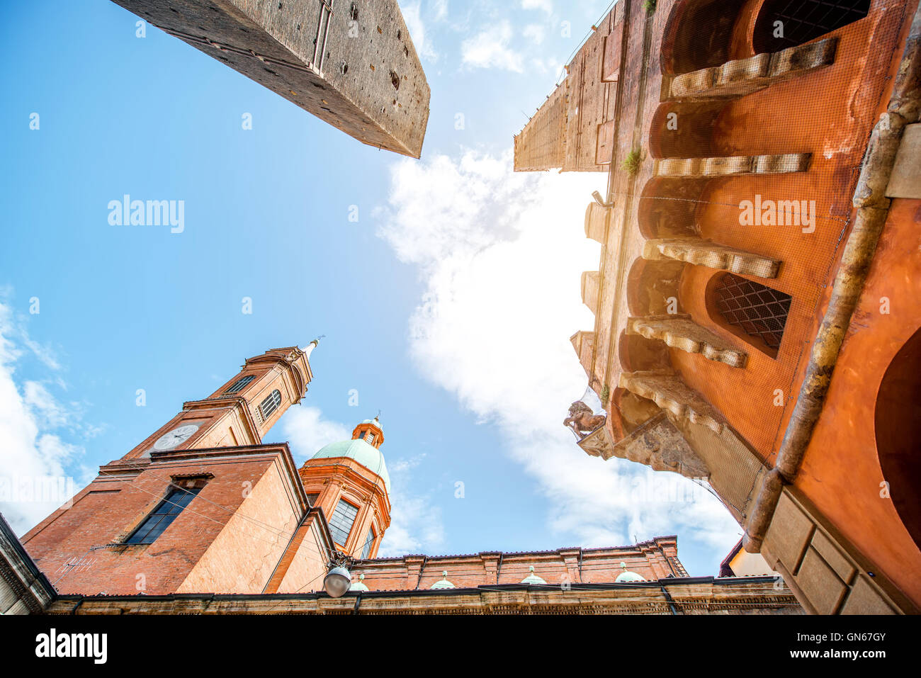 Towers in Bologna city Stock Photo Alamy