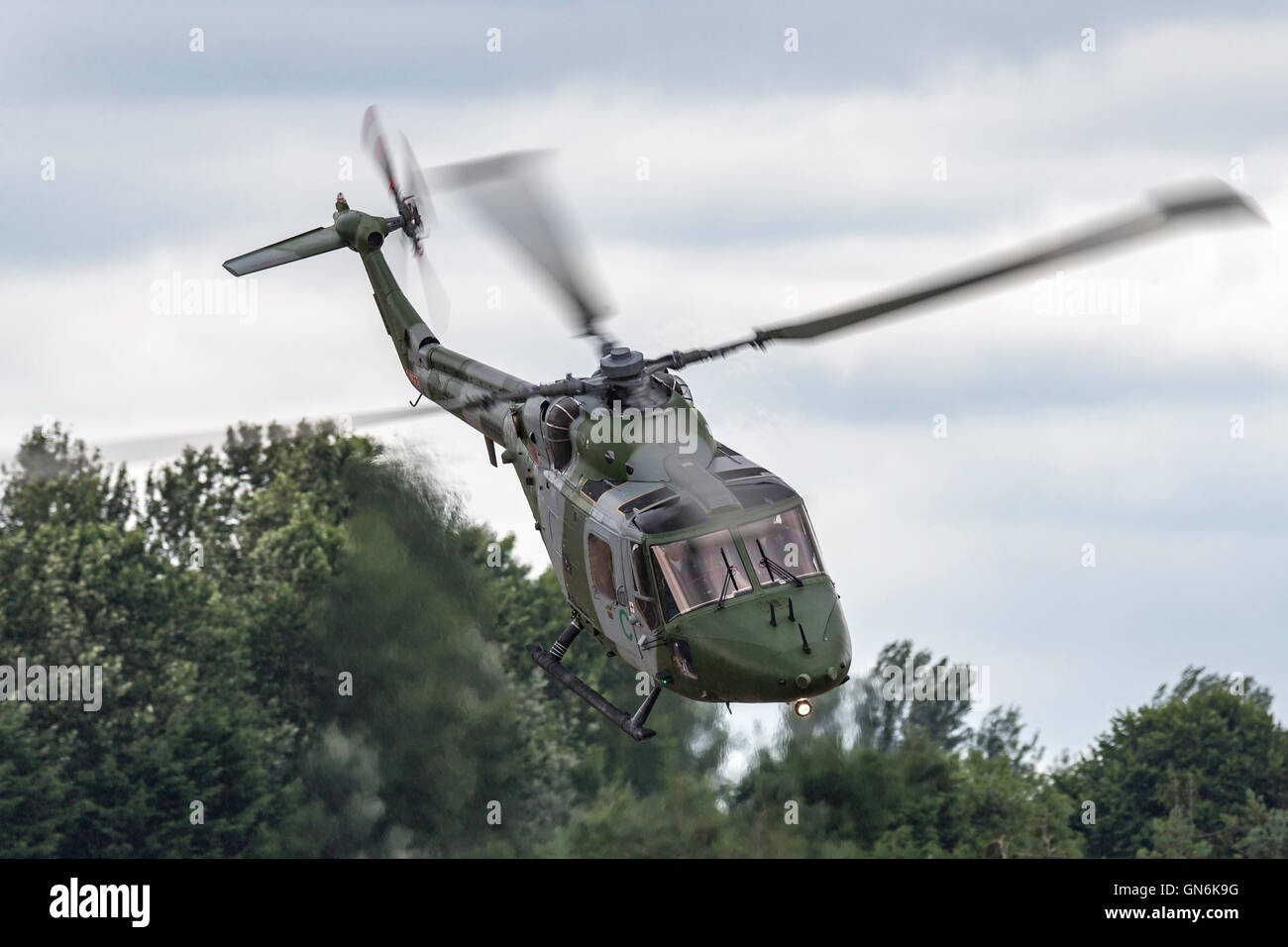 British Army (Royal Army) Air Corps (AAC) Westland Lynx AH7 battlefield reconnaissance helicopter. Stock Photo