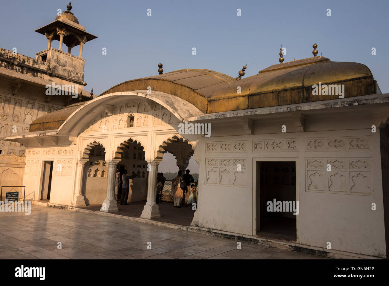 Sheesh, Mahal is also the Golden Pavillion with a curved Bangla roof designed in the shape of