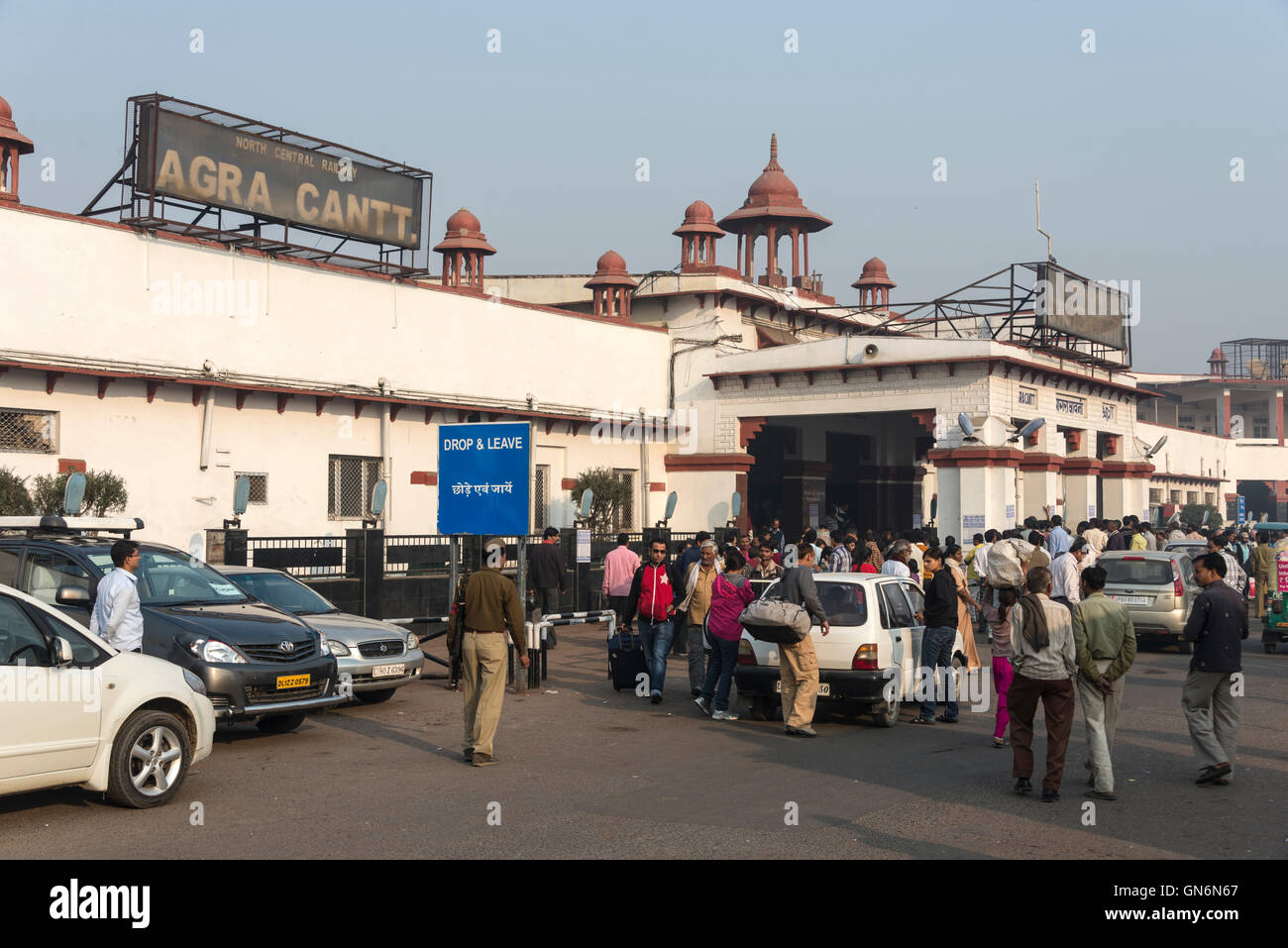 Agra railway station in Agra, Uttar Pradesh. India Stock Photo Alamy