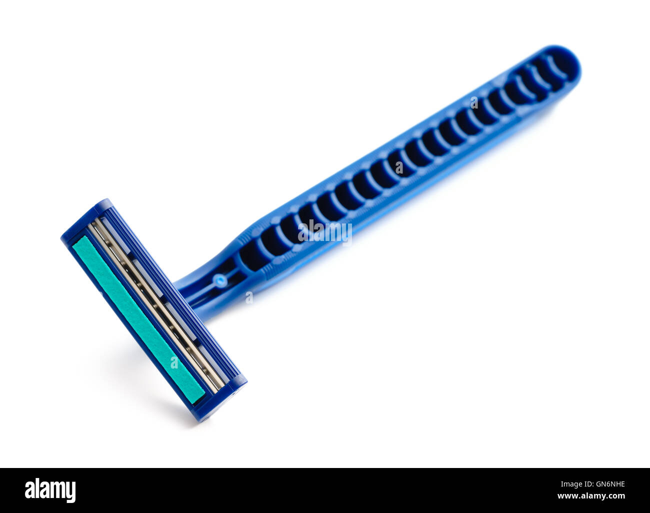 New disposable razor blade, on white background, isolated Stock Photo