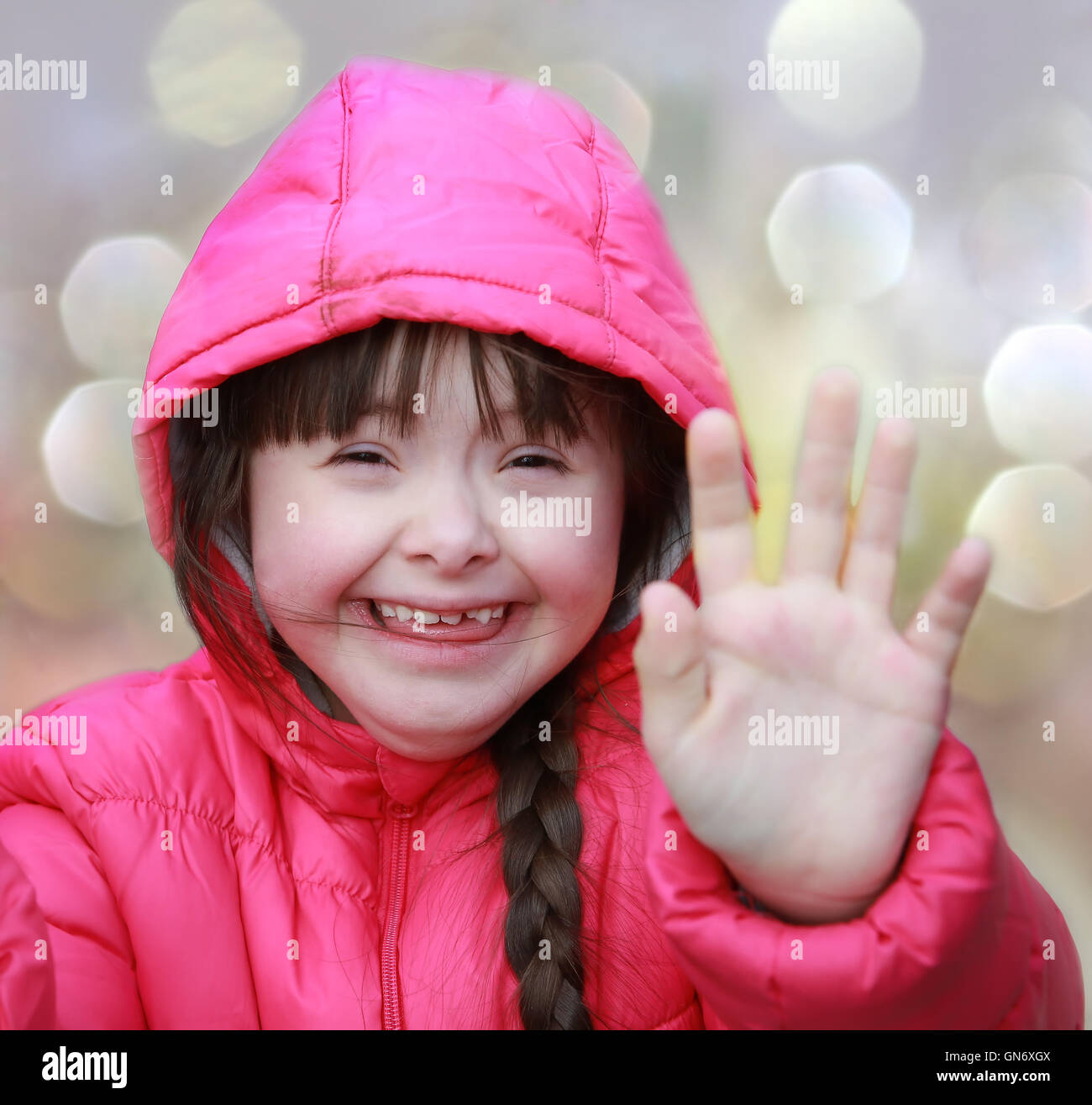 Little girl on the playground Stock Photo - Alamy