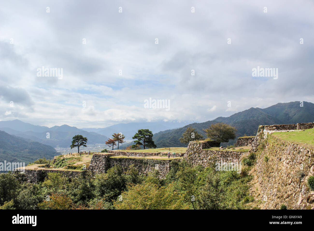 Takeda Castle Ruins, Asago, Japan Stock Photo