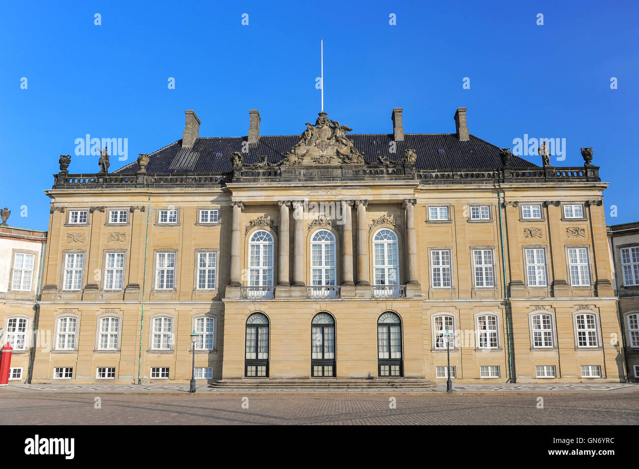 Amalienborg Palace, Copenhagen, Denmark Stock Photo