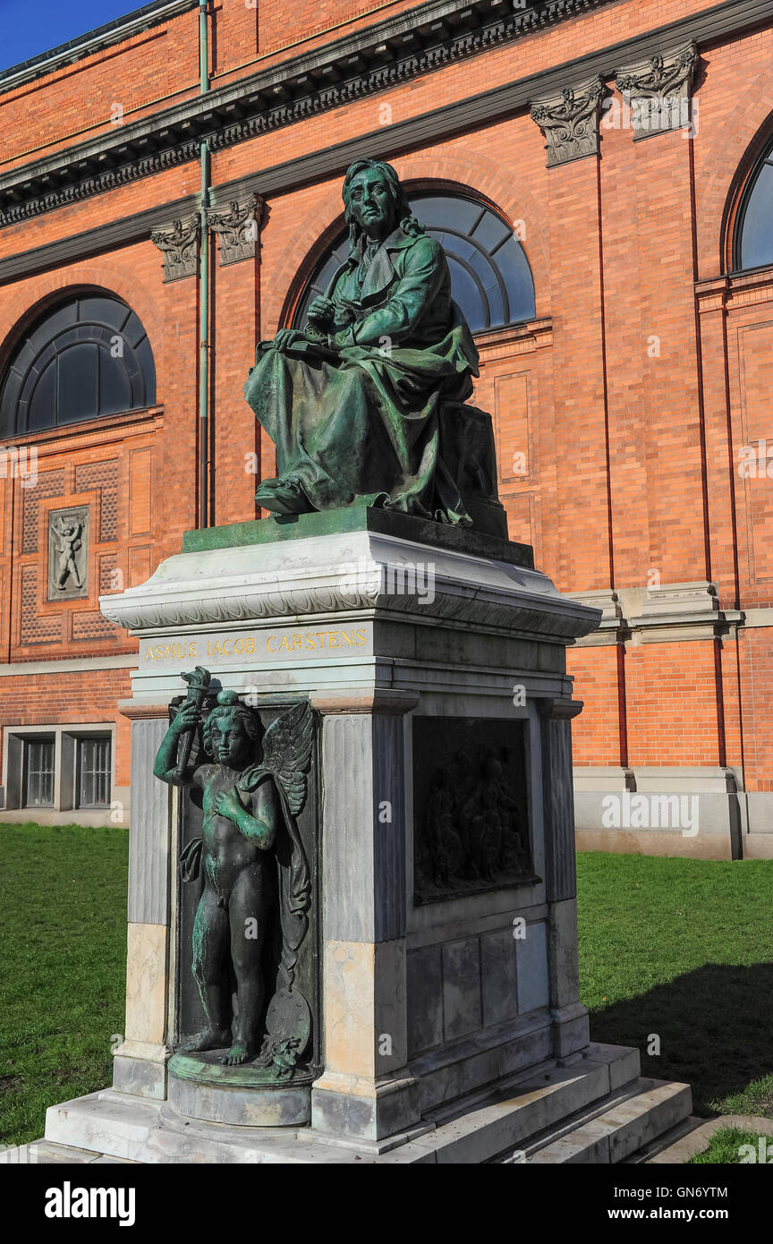 Statue of Asmus Jakob Carstens, Copenhagen, Denmark Stock Photo