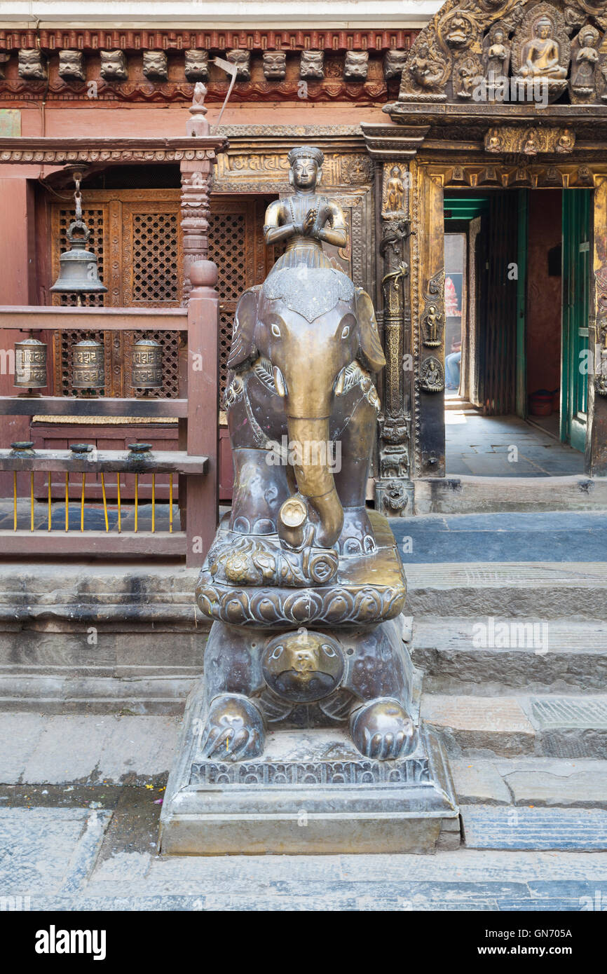 The Golden Temple, Hiranya Varna Mahavihar, Patan, Nepal Stock Photo