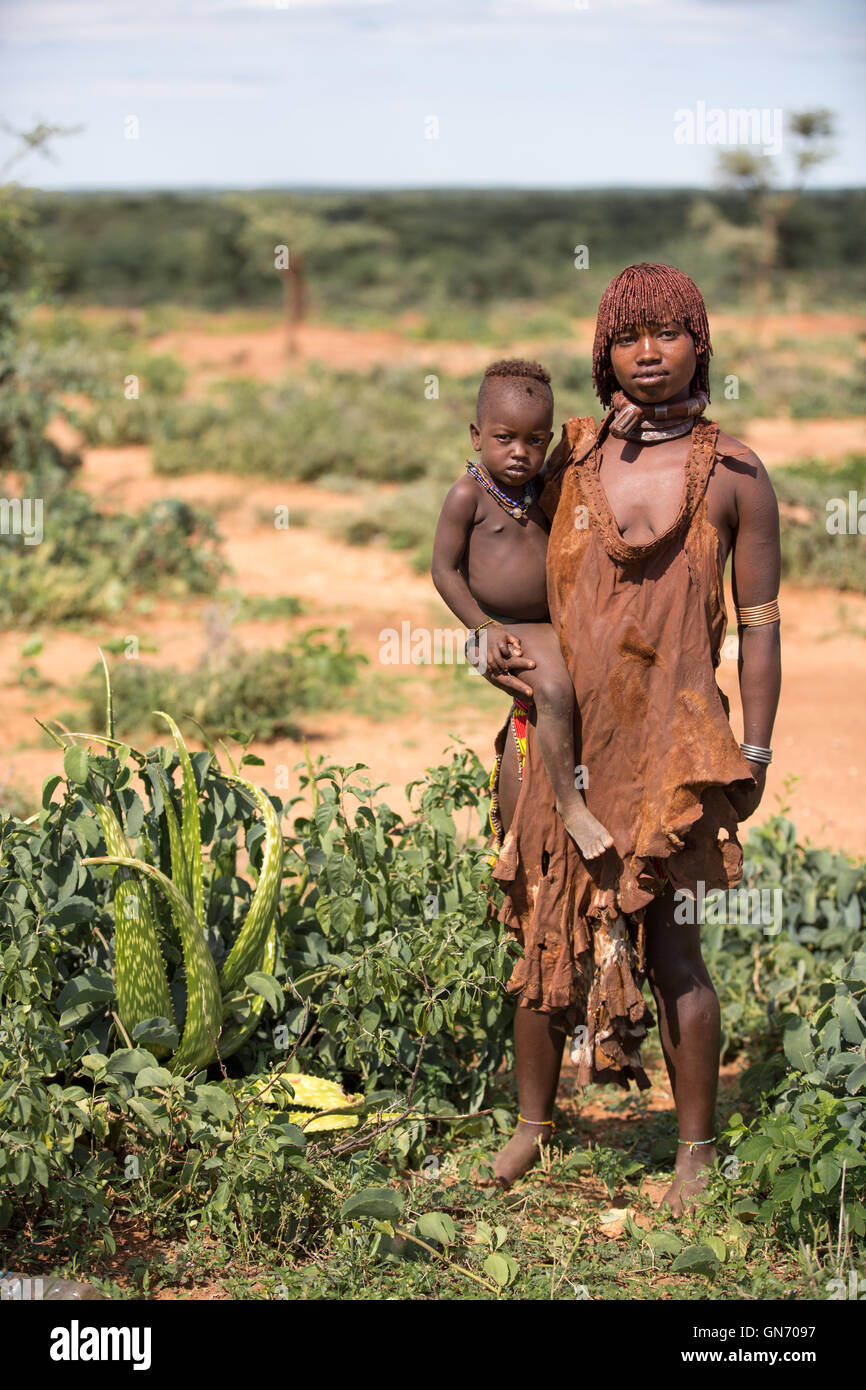 Portrait of Hamer tribe, Turmi, Omo Valley - Ethiopia Stock Photo - Alamy