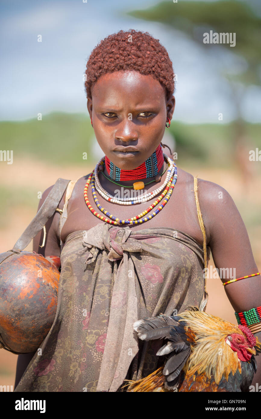 Portrait of Hamer tribe, Turmi, Omo Valley - Ethiopia Stock Photo - Alamy