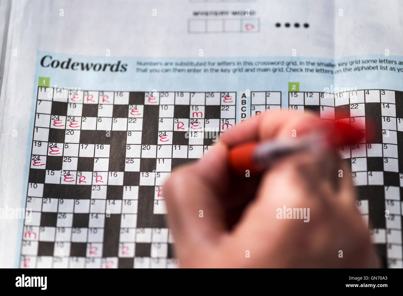 Daily Crossword High Resolution Stock Photography And Images Alamy