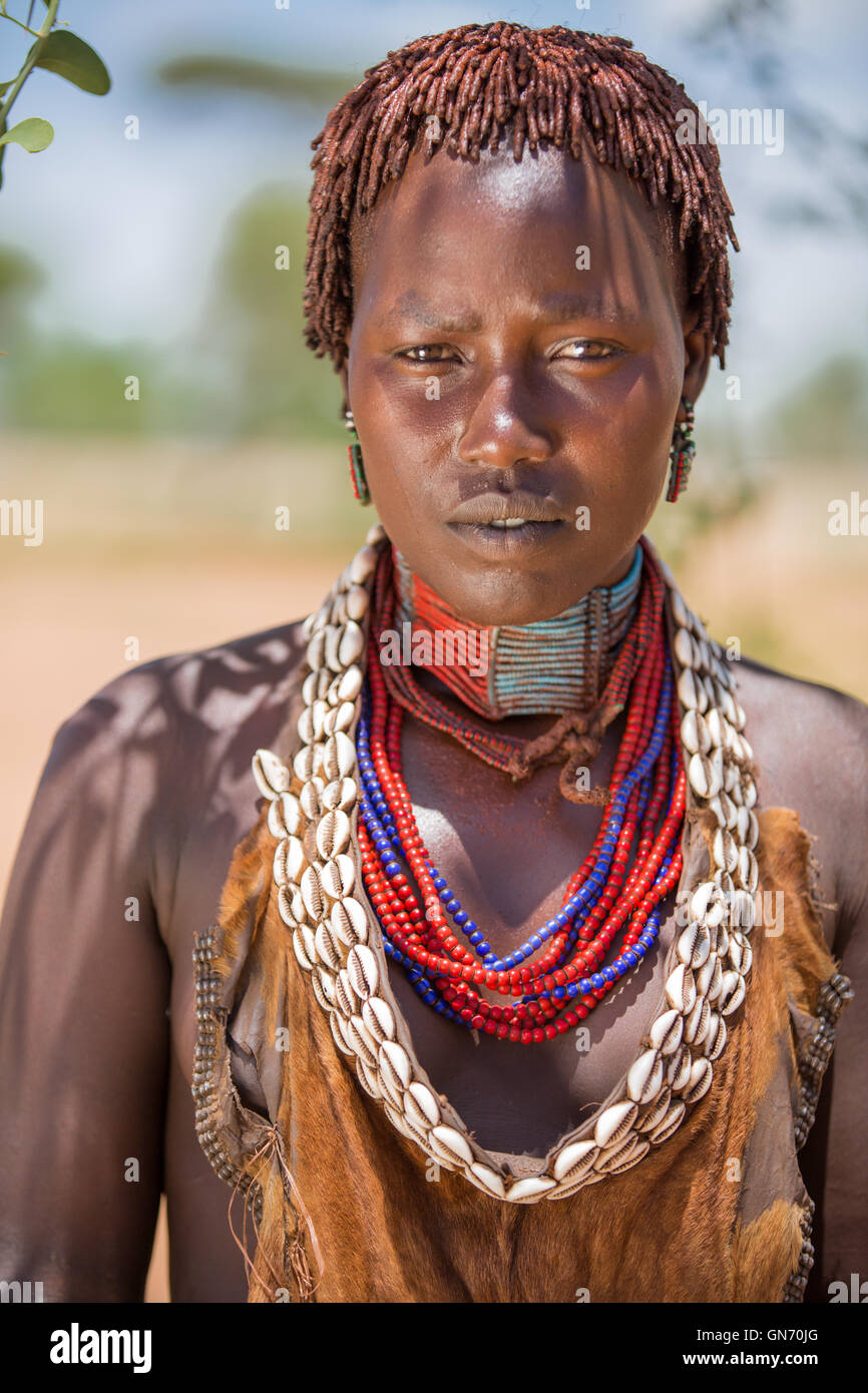 Portrait of Hamer tribe, Turmi, Omo Valley - Ethiopia Stock Photo - Alamy