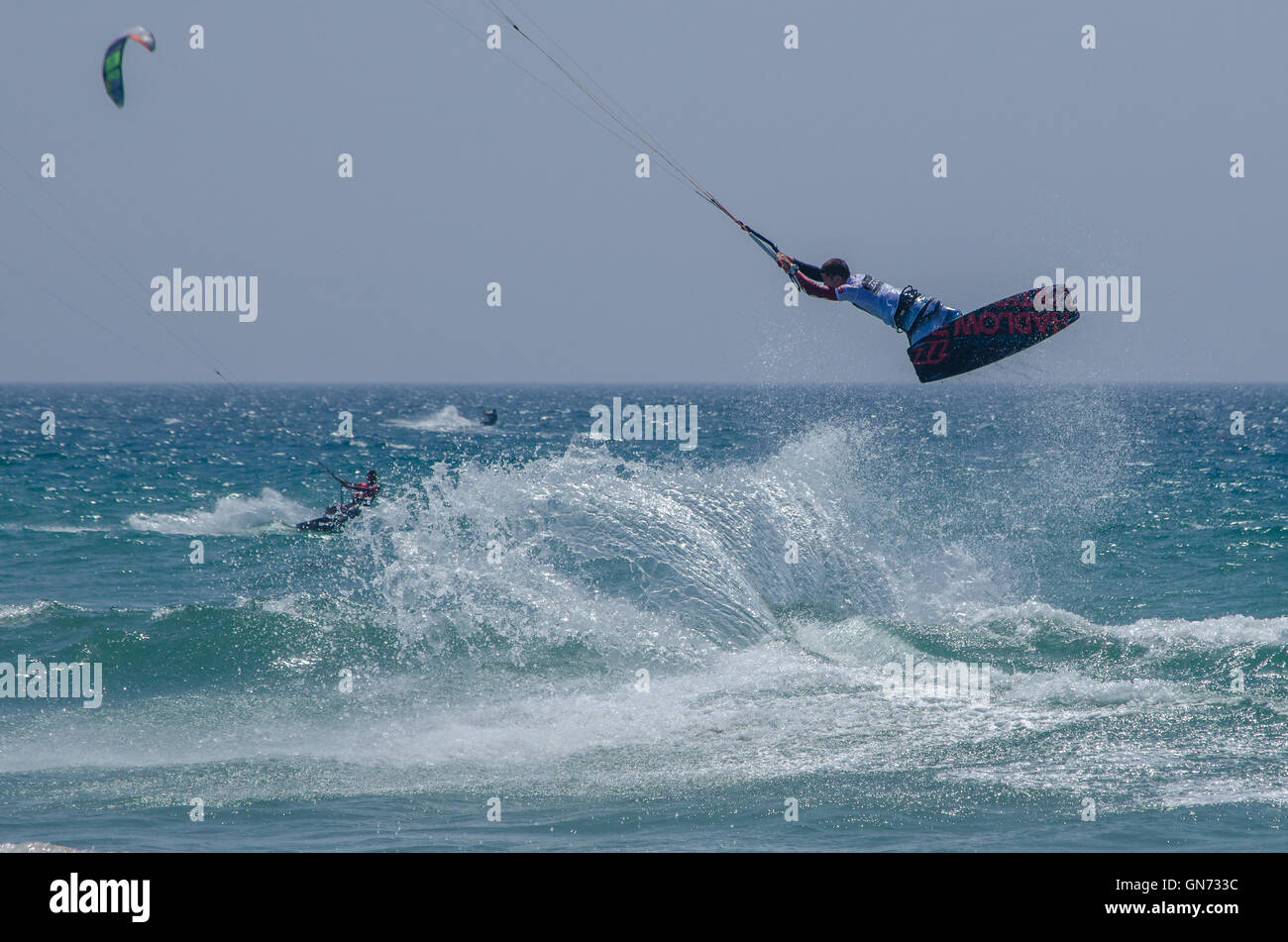 Kite Surfing Tarifa Andalucia Stock Photo Alamy