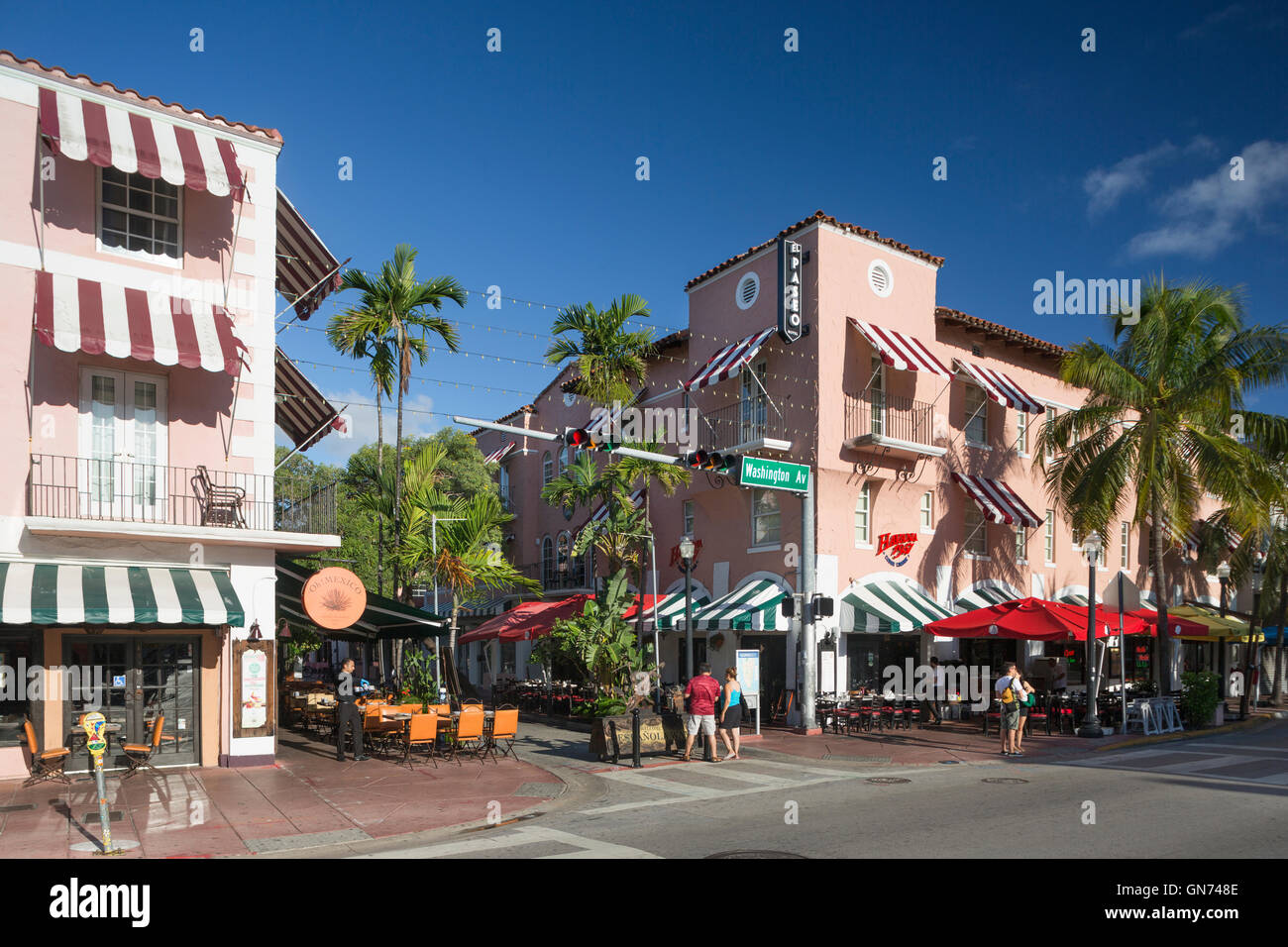 Miami beach florida espanola way hires stock photography and images