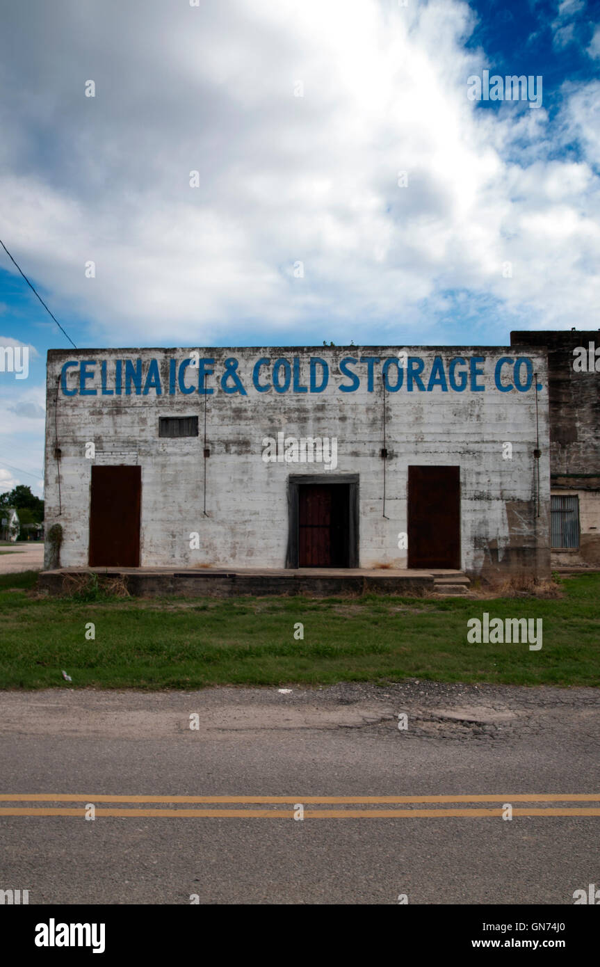 Celina Ice and Cold Storage Co. building in Celina Texas Stock Photo