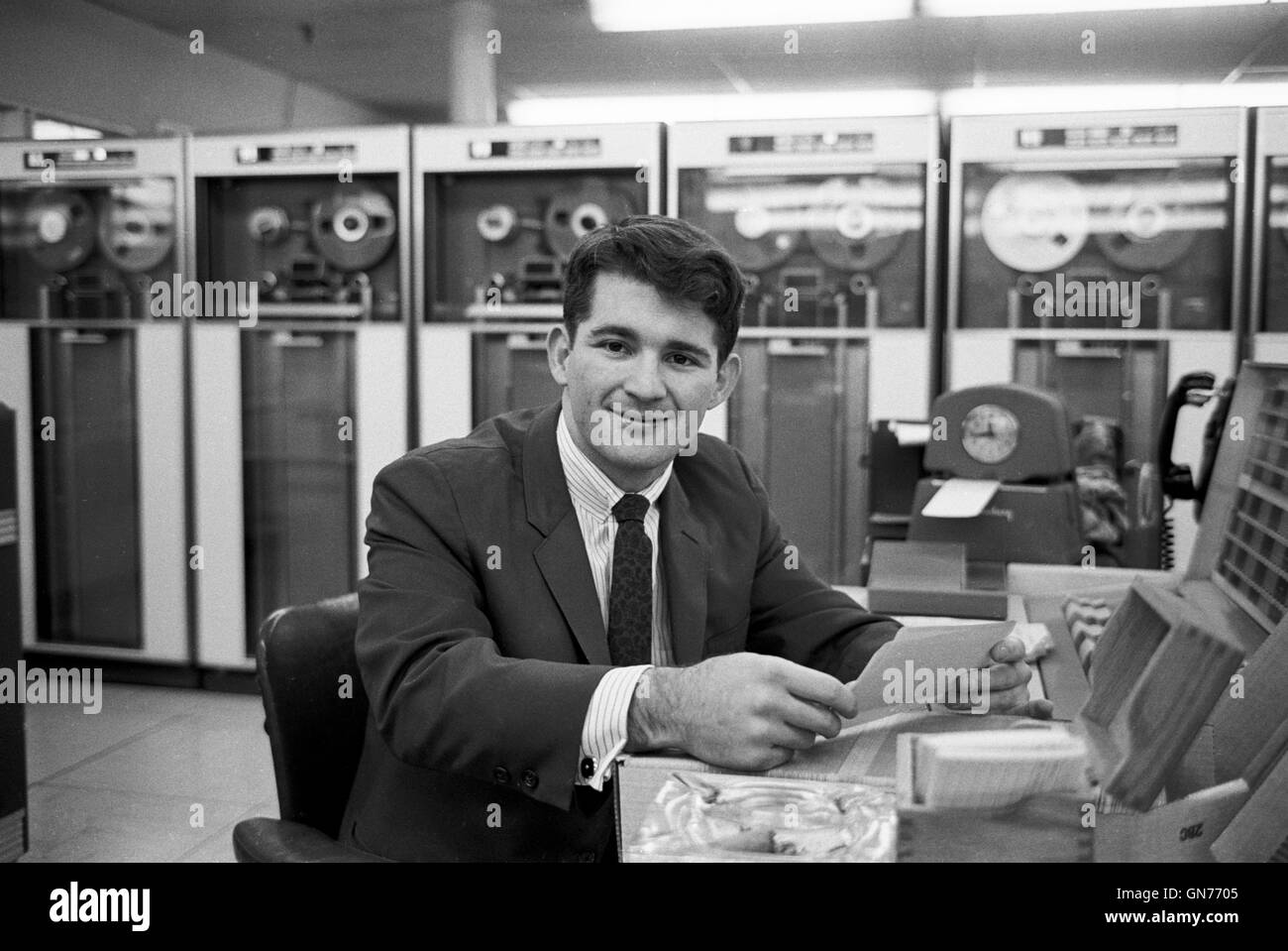 Jeff Tarr, a co-founder of Operation Match, a computer dating service based in Cambridge, Massachusetts, in 1965. Stock Photo