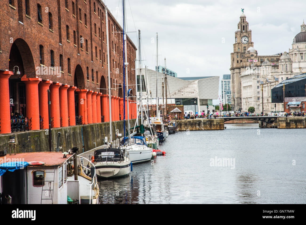 over the Albert docks Liverpool England  Ray Boswell Stock Photo