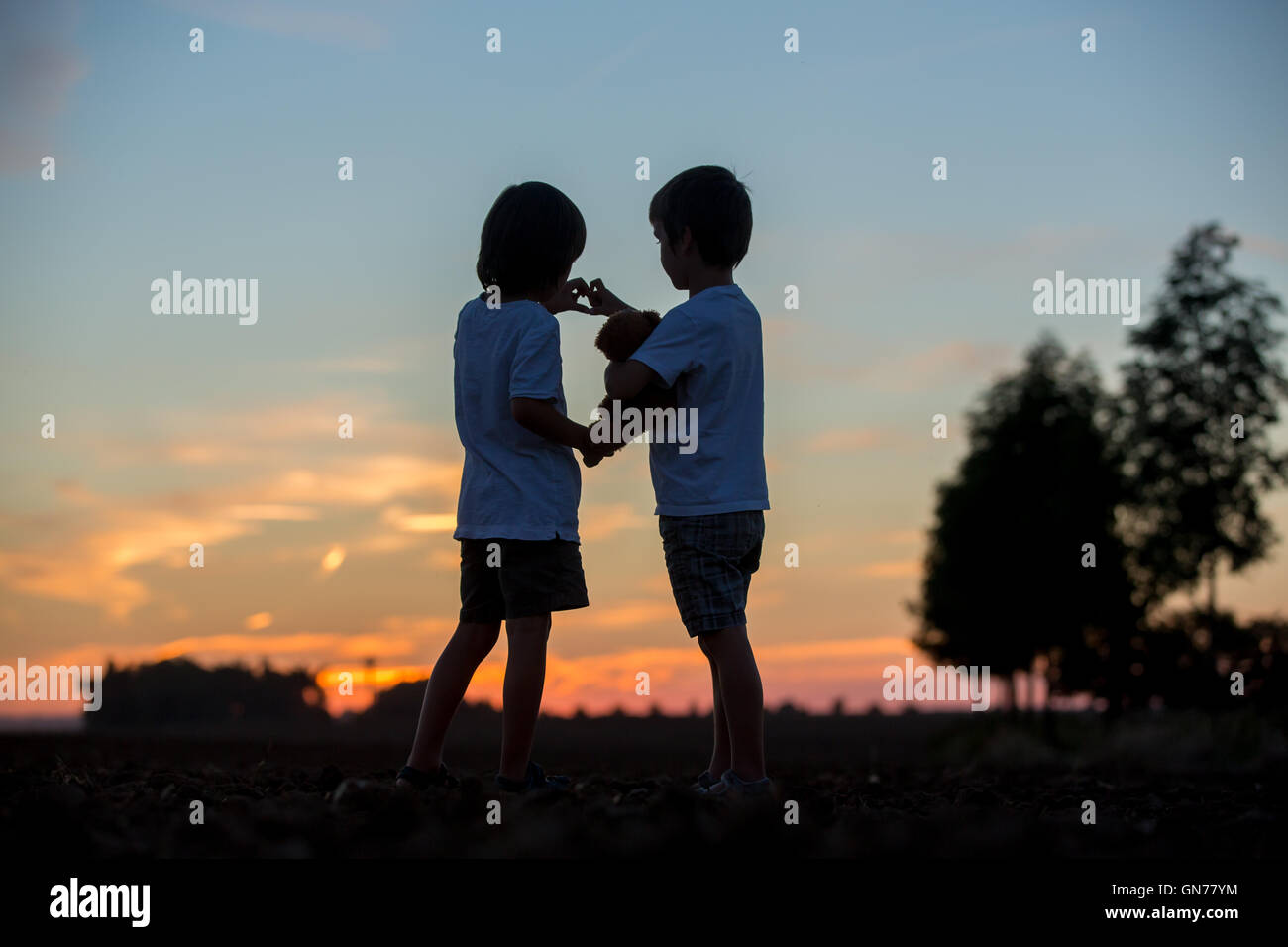 Two hands touching silhouette hi-res stock photography and images - Alamy