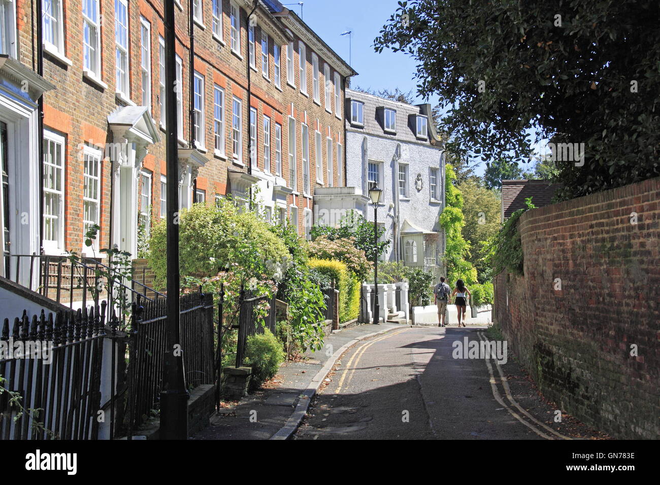 Terrace houses in Sion Road, Twickenham, Greater London, England, Great