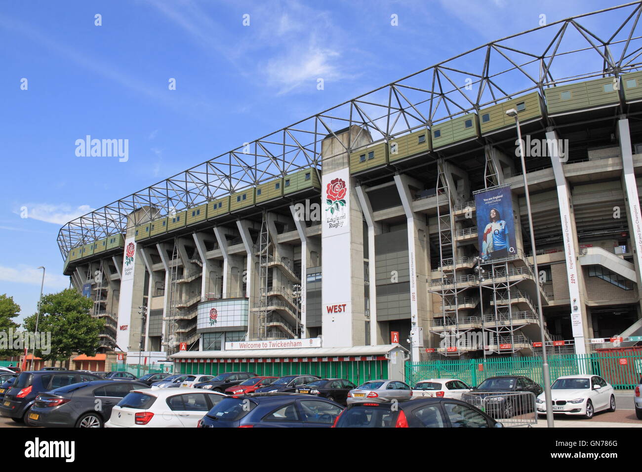 West Stand, Twickenham Stadium, Greater London, England, Great Britain, United Kingdom UK, Europe Stock Photo