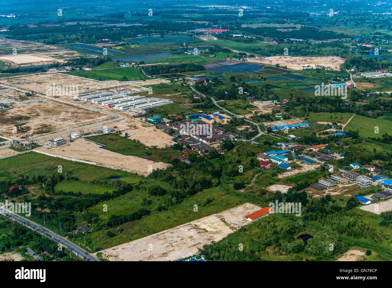 Land Development Industrial Estate Construction Structure Stock Photo