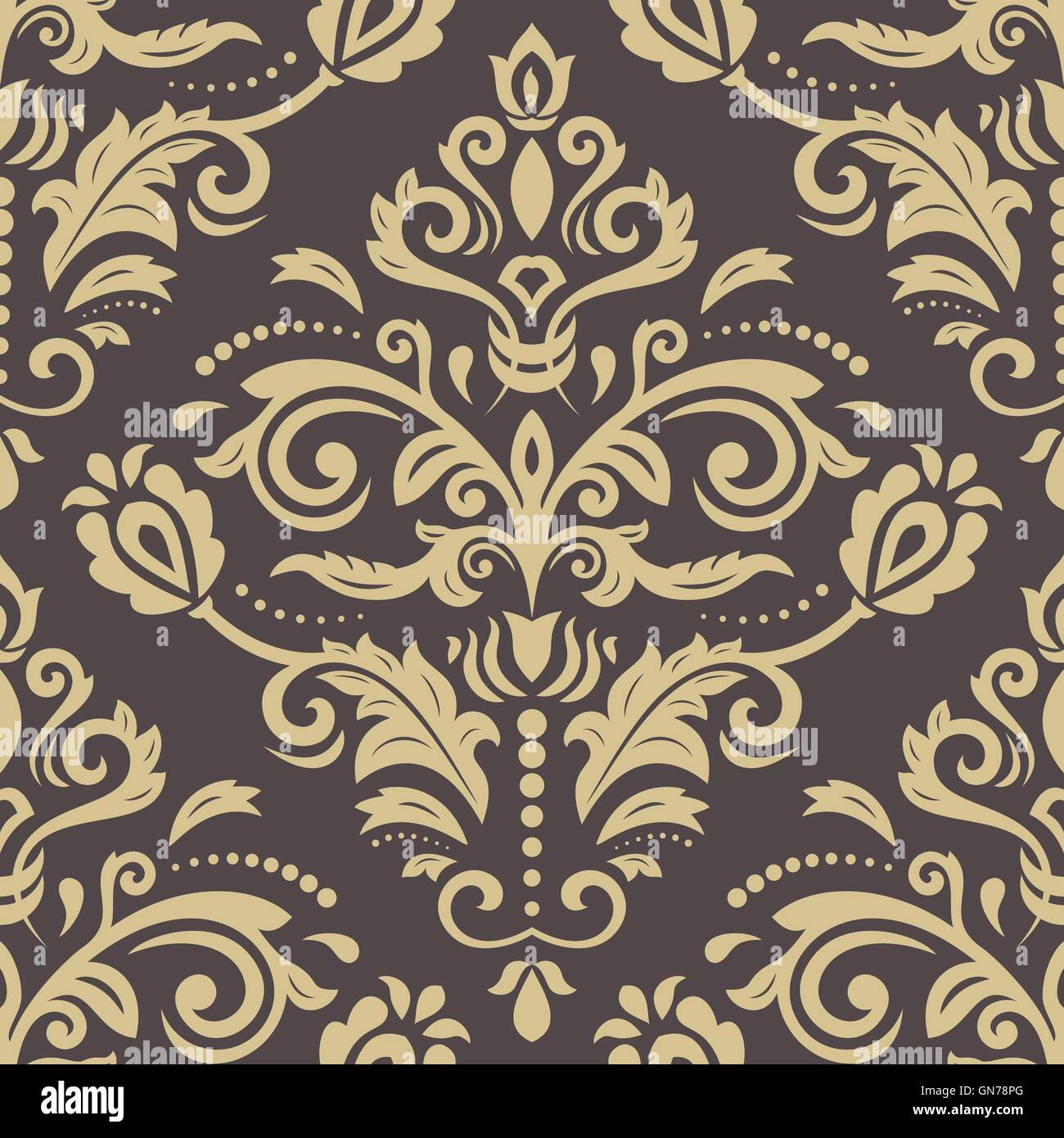 Seamless Damask Vector Background Stock Vector Image & Art - Alamy