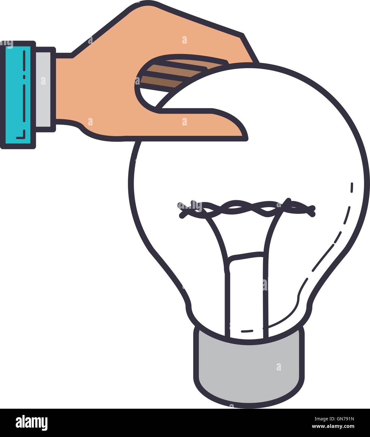 bulb light isolated icon Stock Vector Image & Art - Alamy