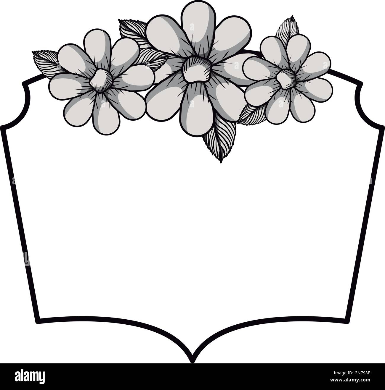 elegant frame with floral decoration Stock Vector Image & Art - Alamy
