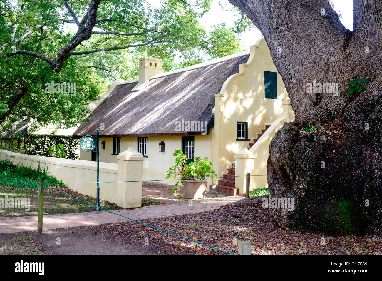 Rose terrace in garden of Vergelegen historic wine estate in Somerset