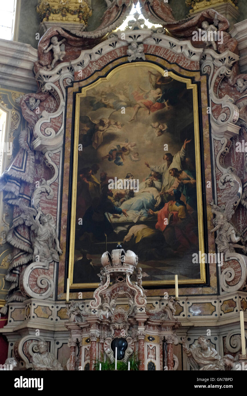 Painting inside the Duomo of Bressanone Brixen, in Sudtirol Trentino Alto Adige, Italy Stock Photo