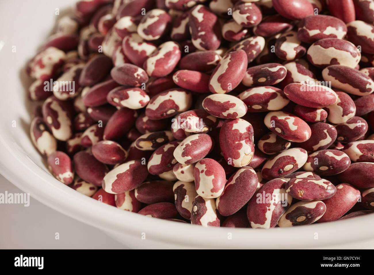 dried Anasazi beans, a traditional Native American food from Arizona, USA Stock Photo