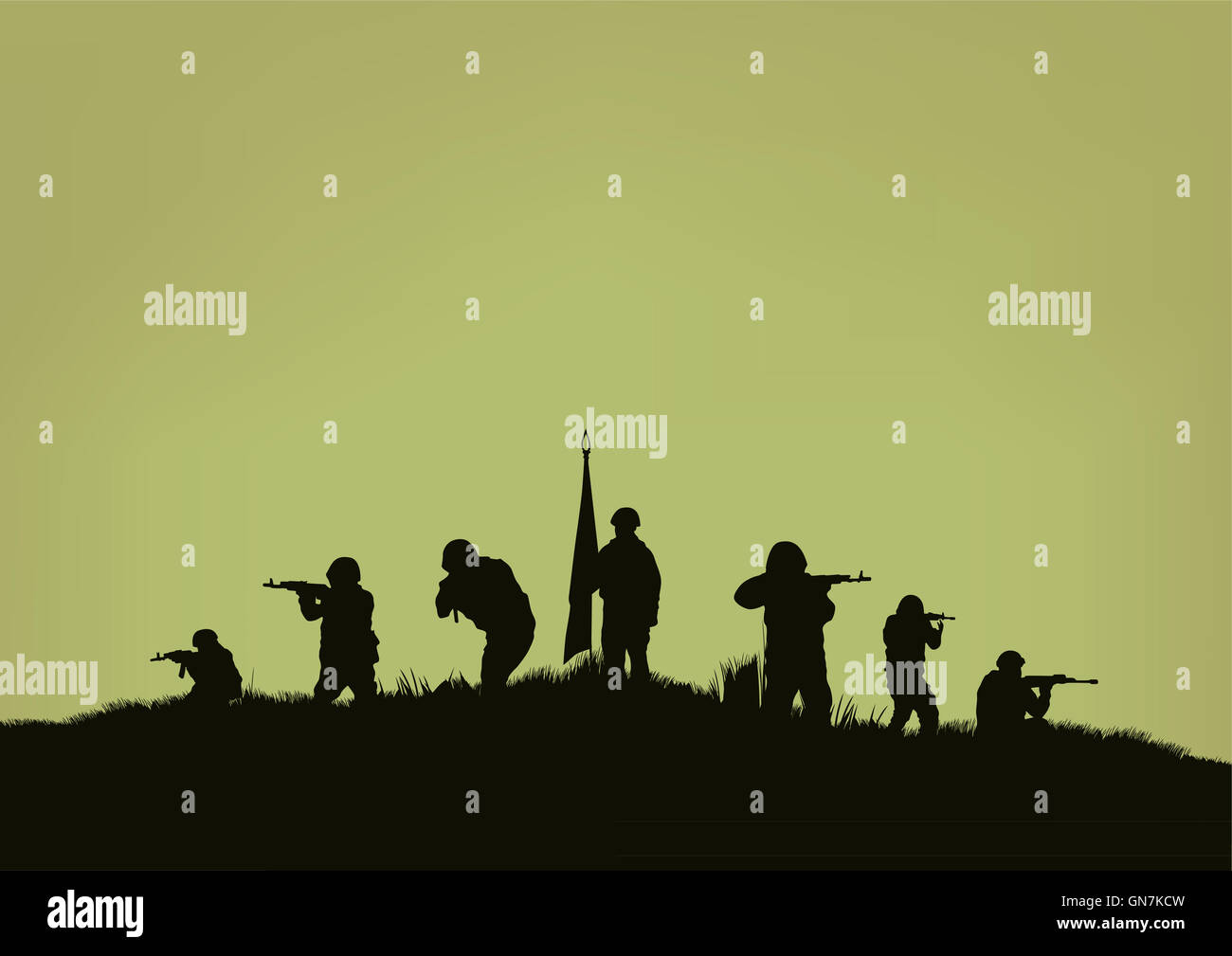 Army soldier silhouette hi-res stock photography and images - Alamy
