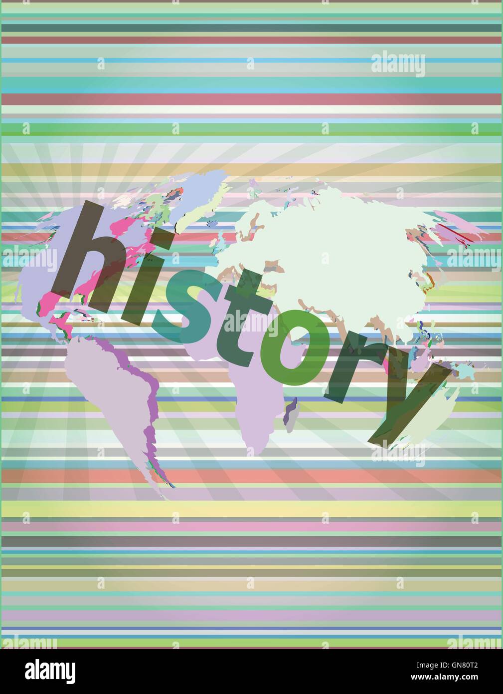 Time concept: history on digital background vector illustration Stock ...