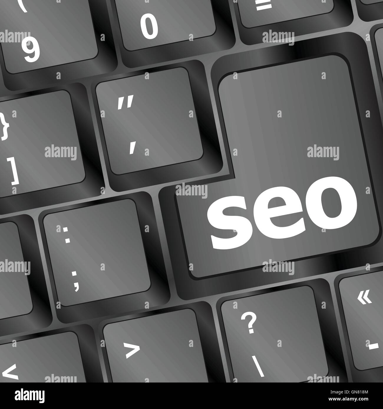 Seo Service Button SEO button on the keyboard. Business concept vector illustration Stock ...