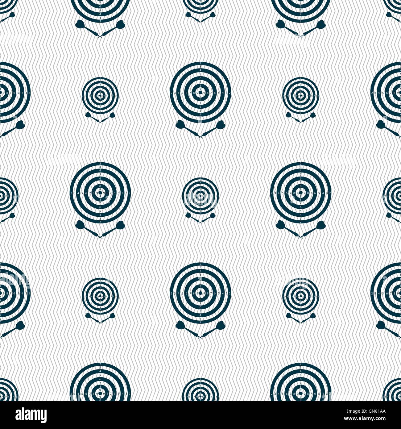 darts icon sign. Seamless pattern with geometric texture. Vector Stock ...