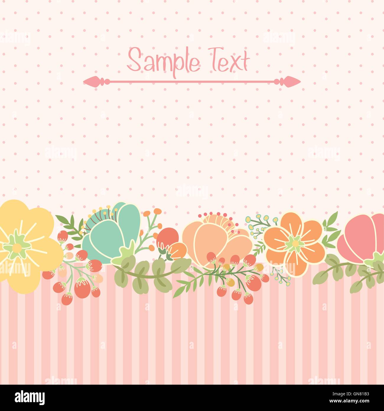 Cute card with flower bouquet Stock Vector Image & Art - Alamy